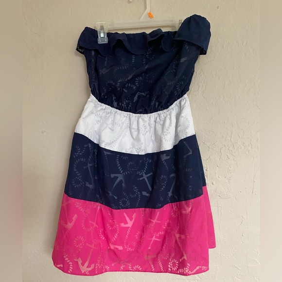 - Lilly Pulitzer Strapless mini nautical dress size M - Picture 2 of 7